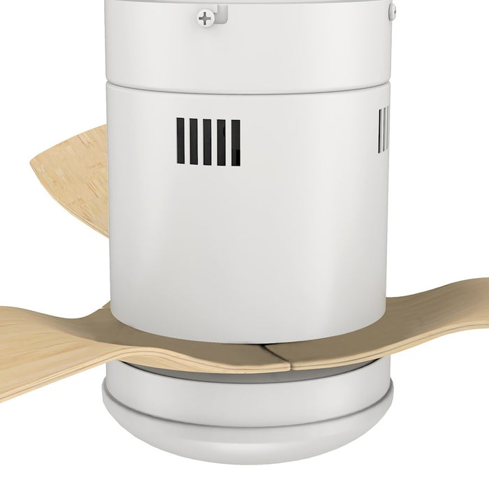 Carro Spezia 52" Ceiling Fan/Remote/Light Kit, White/Wood