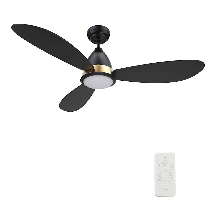 Carro York 52" Ceiling Fan/Remote/Light Kit/Downrod