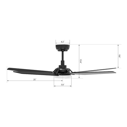 Carro Woodrow 52" Smart Ceiling Fan/Remote/Light Kit