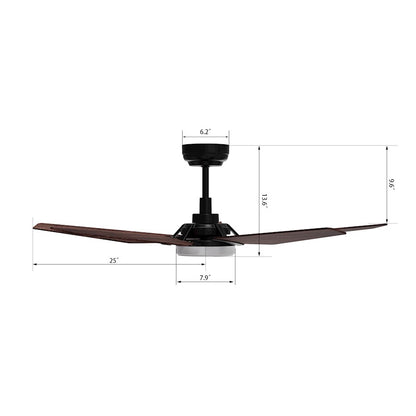 Carro Woodrow 52" Smart Ceiling Fan/Remote/Light Kit