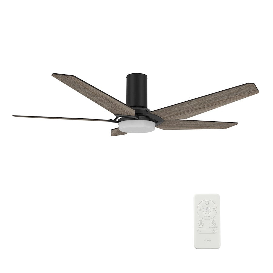 Carro Woodrow 52" Ceiling Fan/Remote/Light Kit, Black