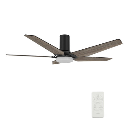 Carro Woodrow 52" Ceiling Fan/Remote/Light Kit, Black