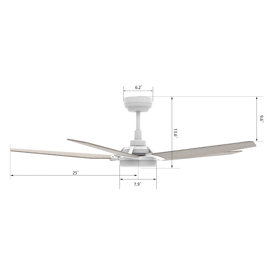 Carro Woodrow 52" Smart Ceiling Fan/Remote/Light Kit