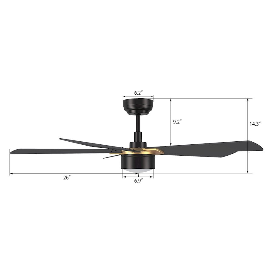 Carro Stockton 52" Ceiling Fan/Remote/Light Kit