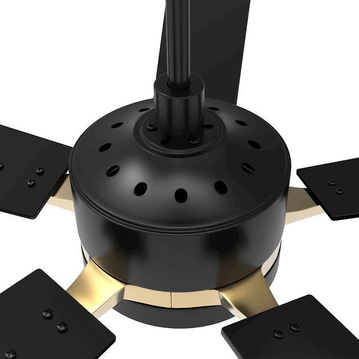 Carro Appleton 52" Ceiling Fan/Remote/Light Kit, Black/Black