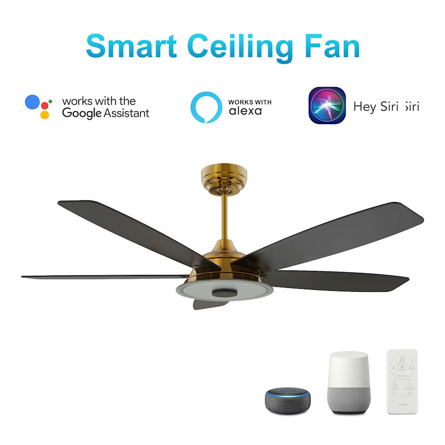 Carro Journey 52" Smart Ceiling Fan, Gold/Black - VS525H-L13-G2-1