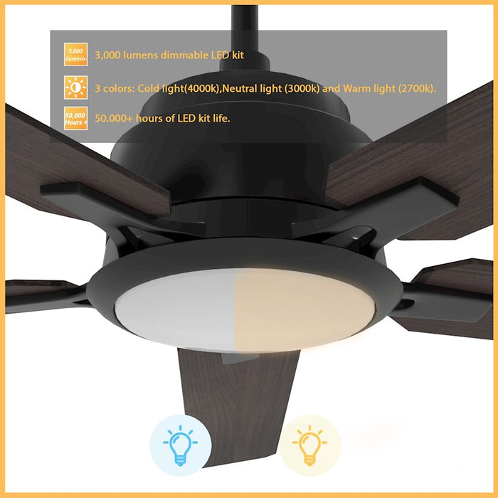 Carro Espear 52" Smart Ceiling Fan/Remote/Light Kit