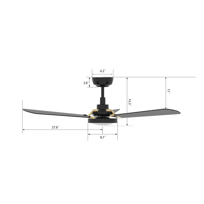 Carro Brisa 56" Ceiling Fan/Remote/Light Kit