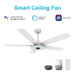 Carro Journey 56" Ceiling Fan/Light Kit/Remote, White/White - VS565H-L13-W1-1