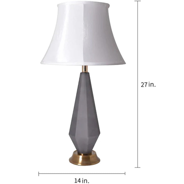 Carro Diamant 1 Light Table Lamp, Set Of 2, Grey/White