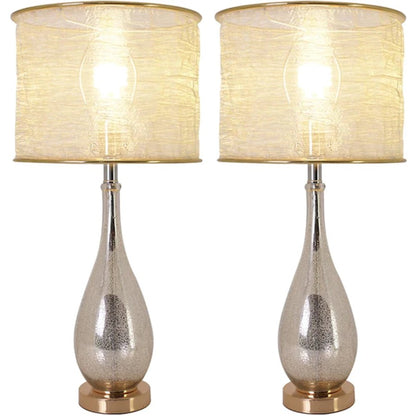 Carro Lola 1 Light 28" Table Lamp, Set of 2, Gold Mercury/Golden - VT-G28012A2S