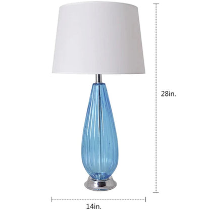 Manolya 28" Table Lamp, Set of 2, Blue