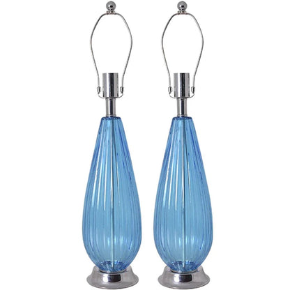 Manolya 28" Table Lamp, Set of 2, Blue