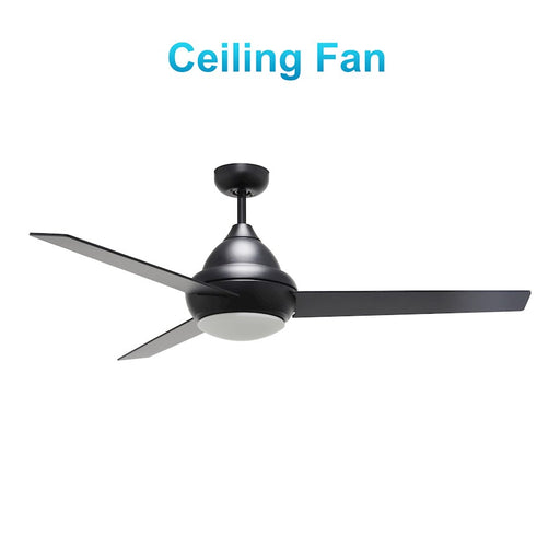 Carro Kendrick 52" Ceiling Fan/Remote/Light Kit, Black - VWGA-523Q-L12-B2-1