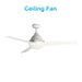Carro Kendrick 52" Ceiling Fan/Remote/Light Kit, White - VWGA-523Q-L12-W1-1