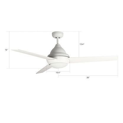 Carro Kendrick 52" Ceiling Fan/Remote/Light Kit