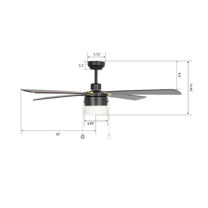 Carro Amalfi 52" Ceiling Fan/Pull Chain