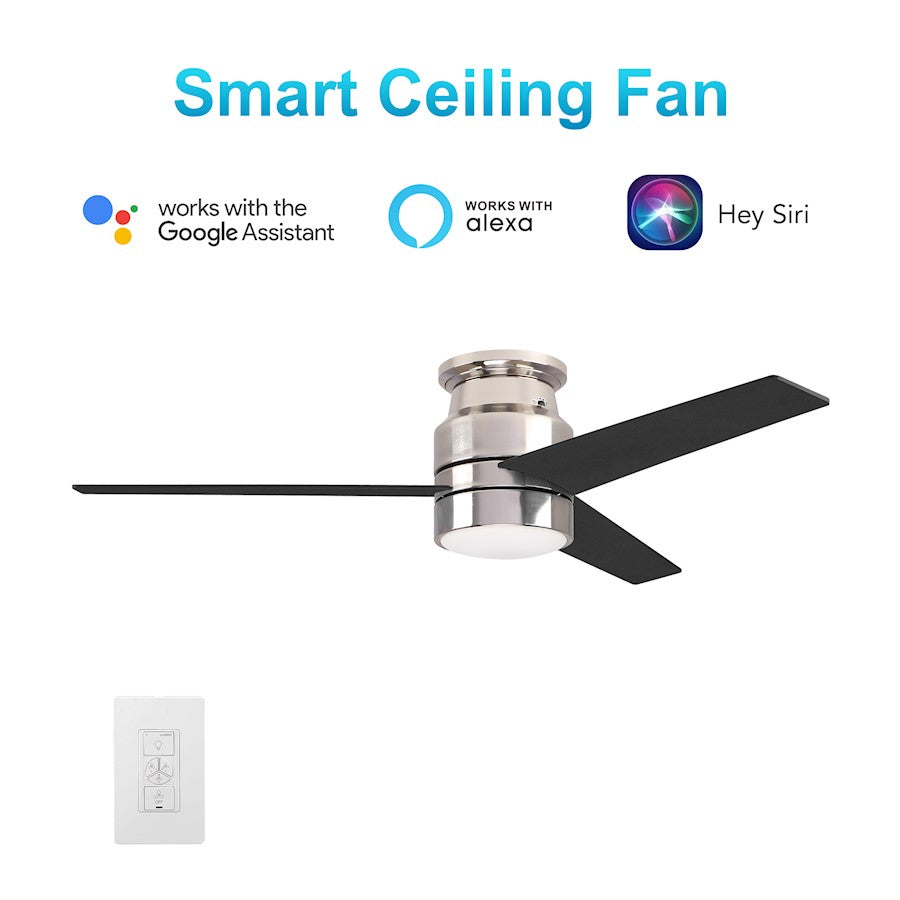 Carro Raiden 52" Smart Ceiling Fan/Light Kit, Silver/Black - VWGS-523B-L11-S2-1