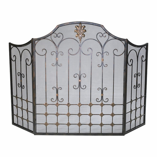 Cyan Design Fire Screen, Bronze With Gold Accents