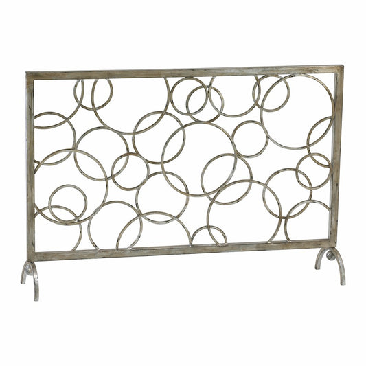 Cyan Design Circle Fire Screen, Silver Leaf