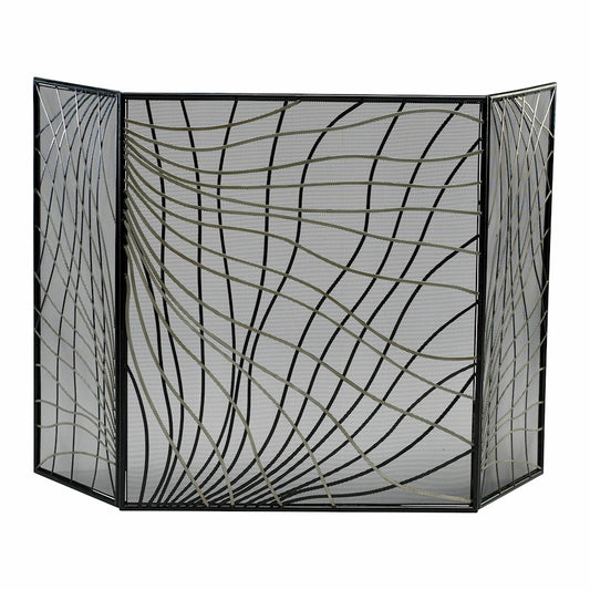 Cyan Design Finley Fire Screen, Silver and Black