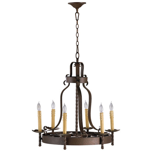 Turner Chandelier, Gilded Bronze