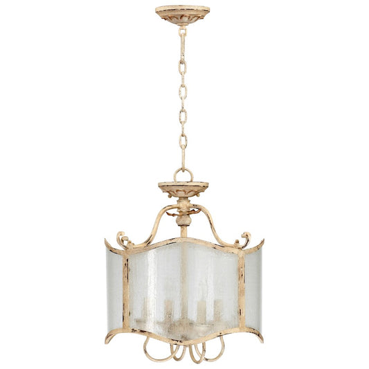 4 Light Dual Mount Pendant, Persian White