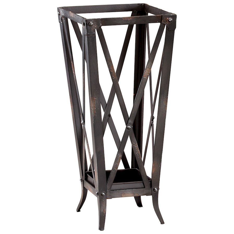 Cyan Design Hacienda Umbrella Stand, Raw Steel