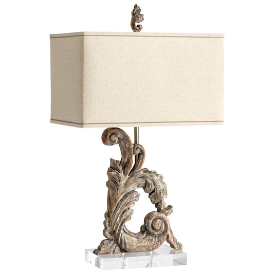 Posy Table Lamp, Limed Gracewood