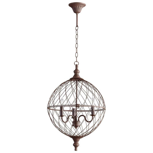 3 Light Pendant, Rustic