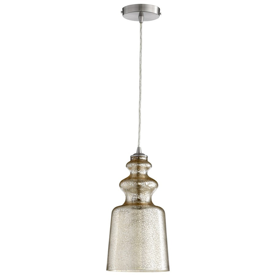 1 Light Pendant, Satin Nickel