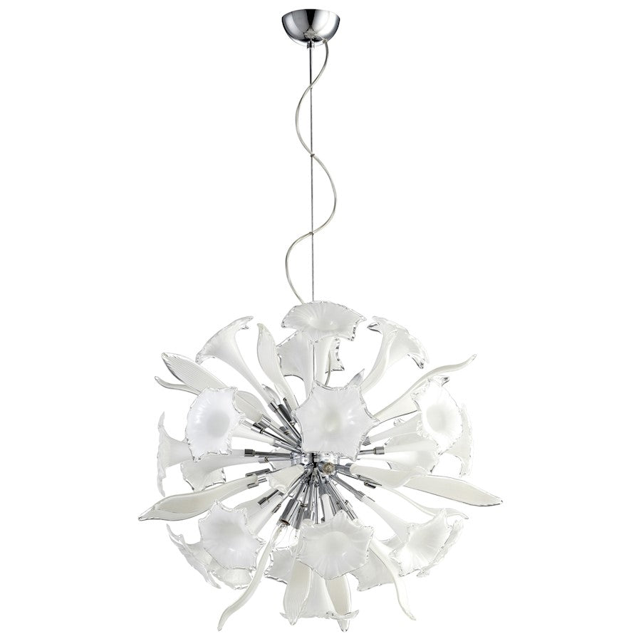 12 Light Remy Pendant, Chrome