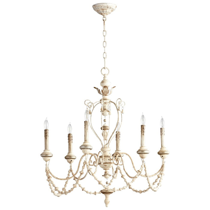 Cyan Design Florine Chandelier, Persian White and Mystic Silver