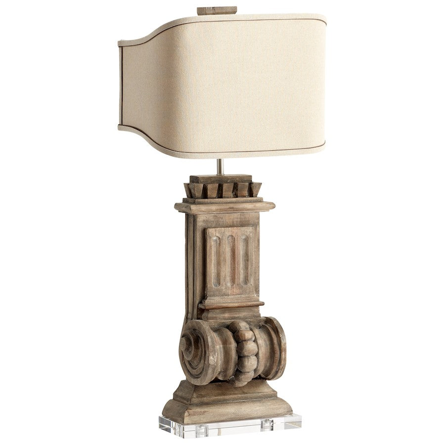 Loft Table Lamp, Limed Gracewood