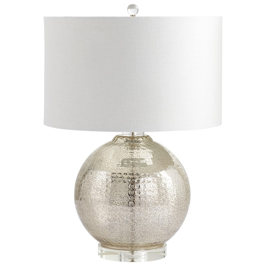 Hammered Reflections Table Lamp, Mercury