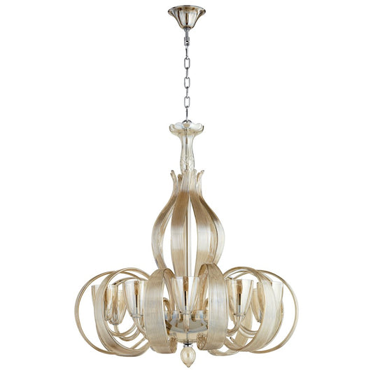 Lucille Ten Light Chandelier, Chrome