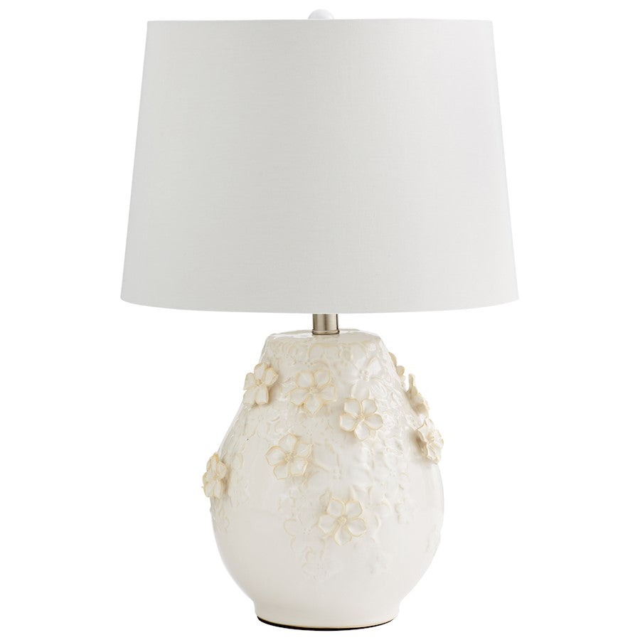 Eire Table Lamp, Off White Glaze