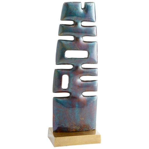 Cyan Design Chamberlin Sculpture, Cobalt Blue/Antique Brass - 10087