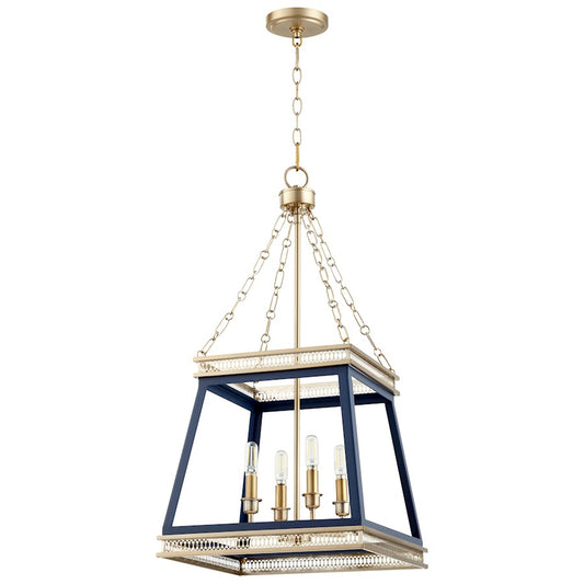 Cyan Design Gerard Pendant, Blue/Aged Brass - 10904