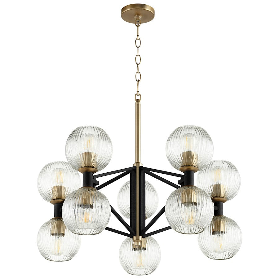 Cyan Design Helios 13" Chandelier, Noir/Aged Brass - 10965