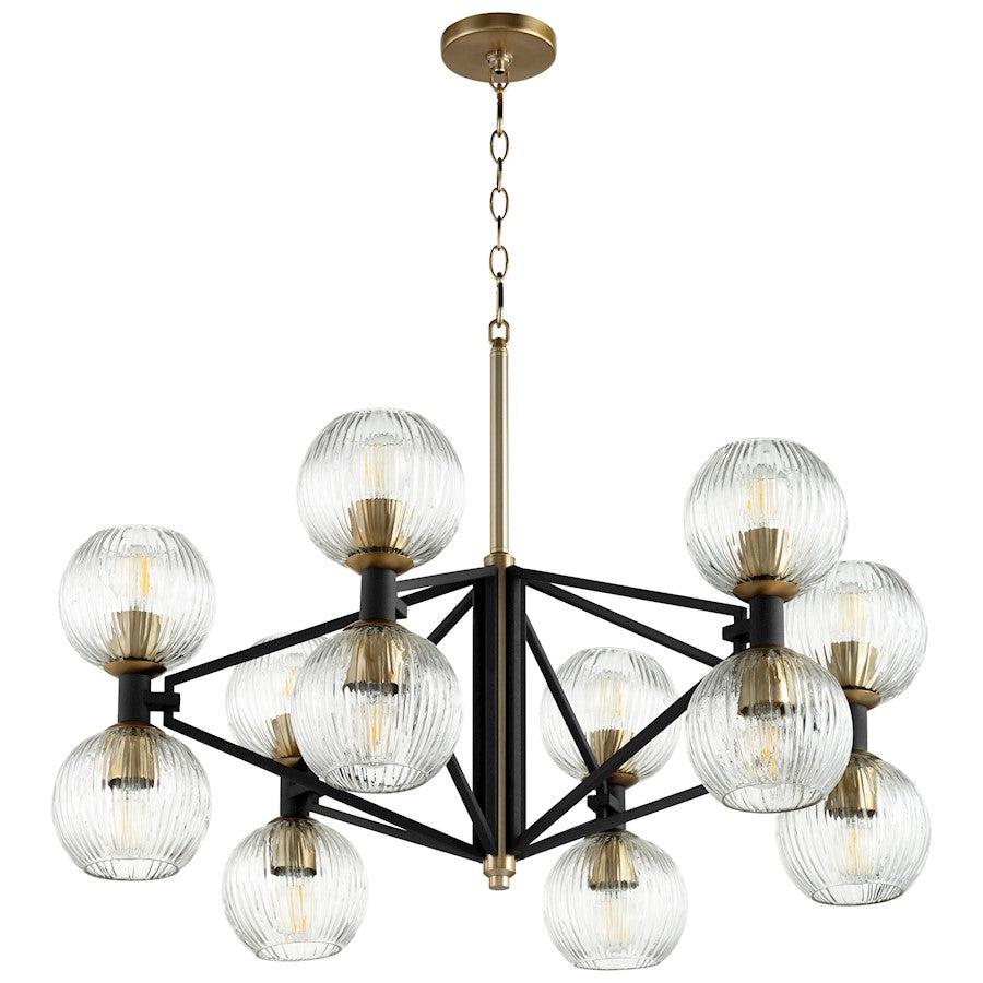 Cyan Design Helios 14" Chandelier, Noir/Aged Brass - 10966