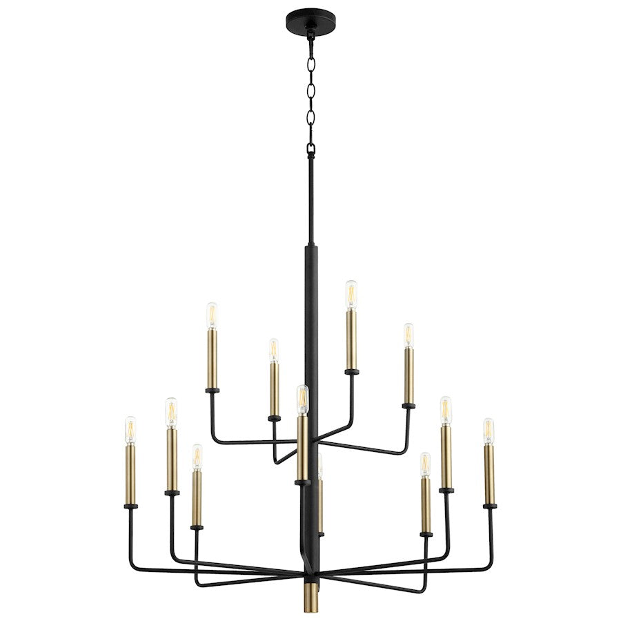 Cyan Design Apollo 33" Chandelier, Noir/Aged Brass - 10968