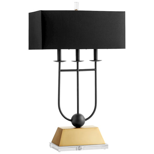 Cyan Design Euri Table Lamp with LED, Black/Gold - 10983-1