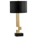Cyan Design Rendezvous Lamp with LED, Black/Gold - 10985-1