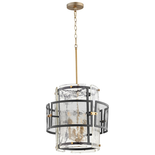 Cyan Design Panorama 18" Chandelier, Noir/Aged Brass - 11117