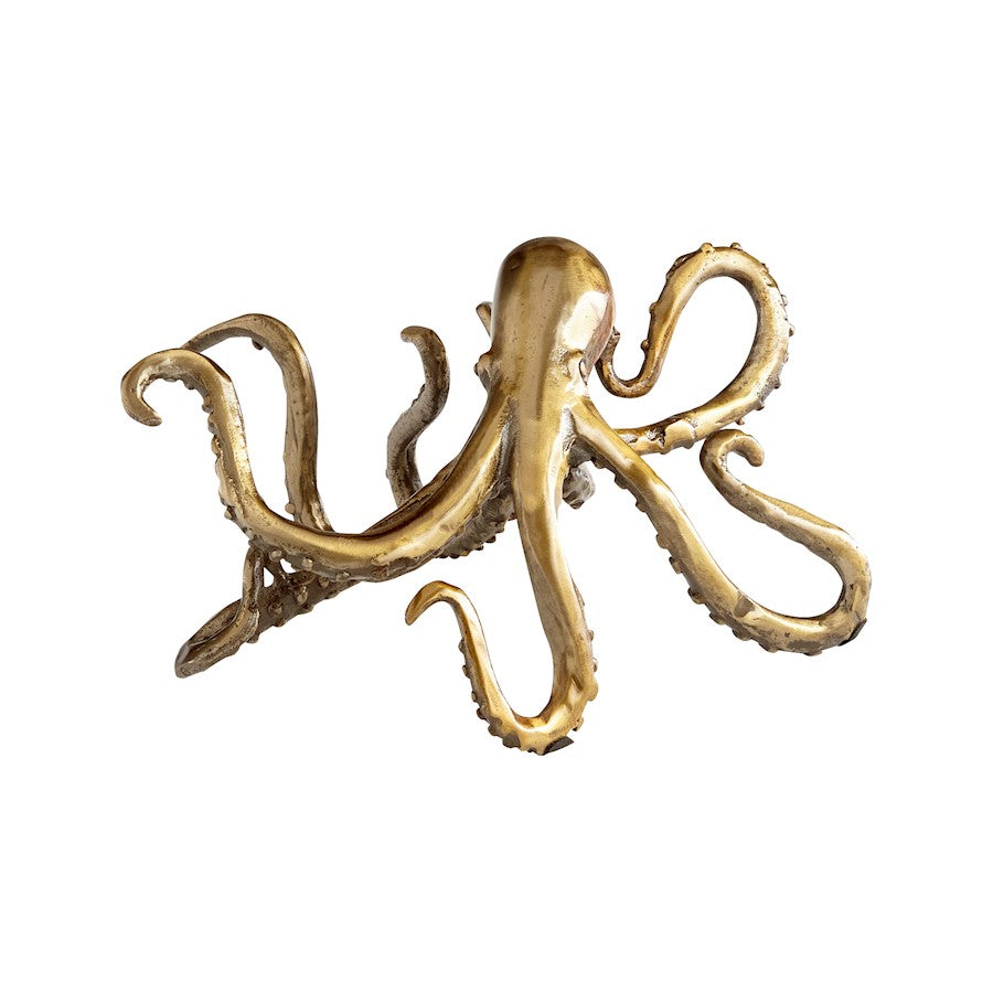 Cyan Design Octopus Shelf Decor, Aged Brass - 11239