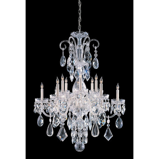 Crystorama Traditional Crystal 12 Light 32" Chandelier, Chrome - 1045-CH-CL-MWP
