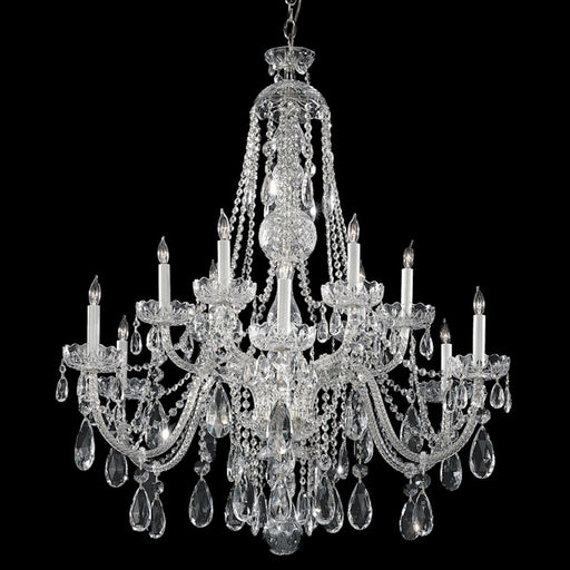 Crystorama Traditional Crystal 12 Light 42" Chandelier, Chrome - 1114-CH-CL-MWP