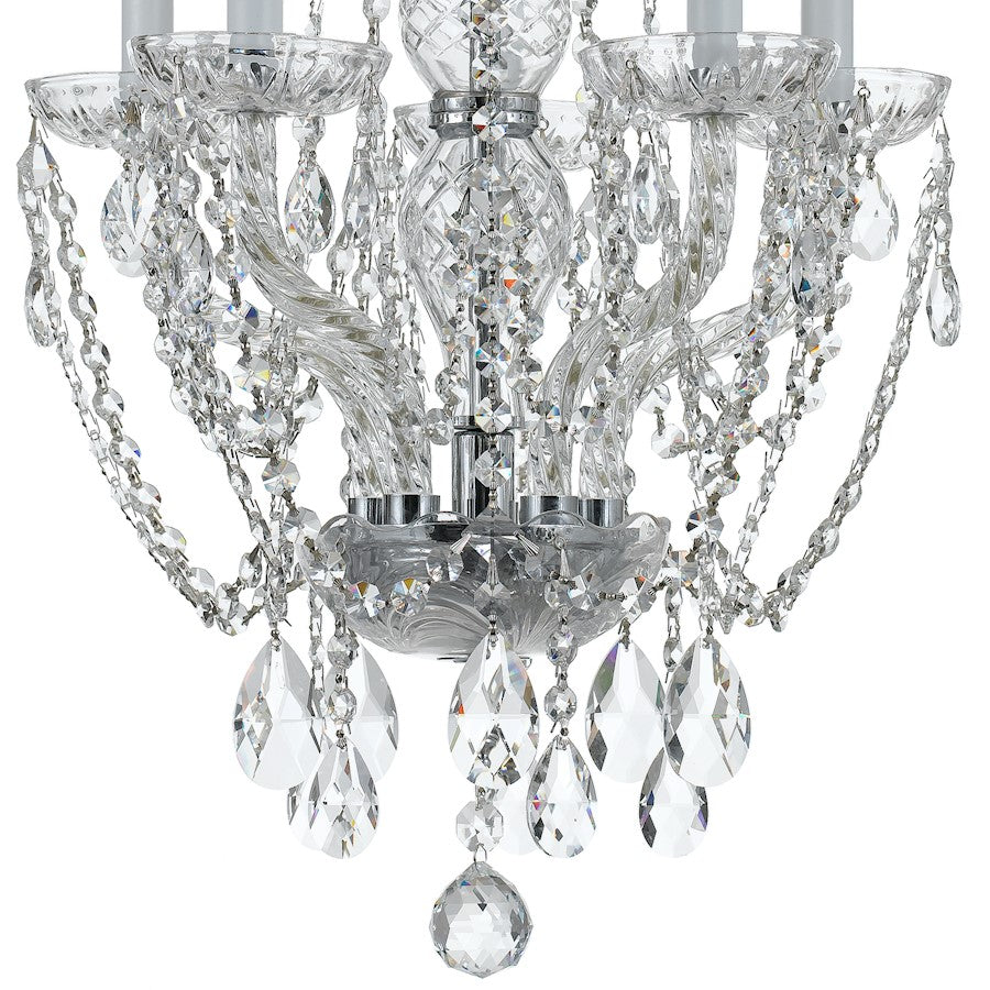 Crystorama Traditional 5 Light Swarovski Crystal Mini Chandelier