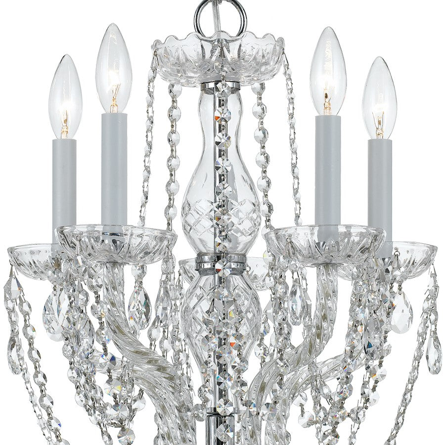 Crystorama Traditional 5 Light Swarovski Crystal Mini Chandelier